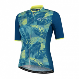 Rogelli Leaf Wielershirt Dames Turquoise/Yellow - Maat XS