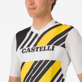 Castelli Heritage Jersey Black White Yellow