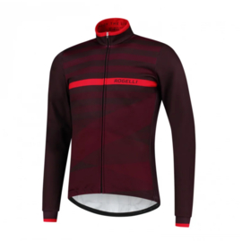 Rogelli Stripe Winterjack Bordeaux - Maat M