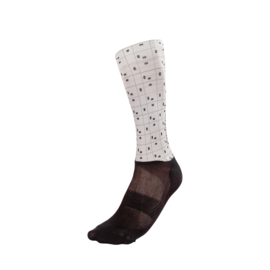 Bioracer Technical Socks Bit Map Beige - Maat S (36-38)