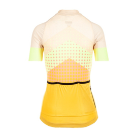 Bioracer Vesper Jersey Doris Dots Fluo Yellow - Maat XL