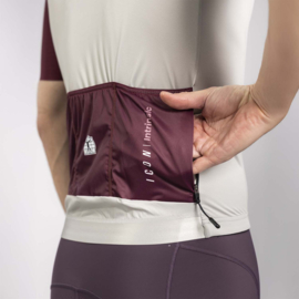 Bioracer Icon Jersey Warm Grey - Bordeaux