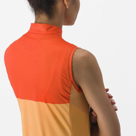 Castelli Velocissima Sleeveless Soft Orange Scarlet Lava
