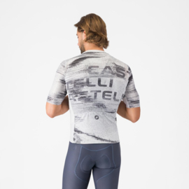 Castelli Stratus Logo Jersey White Smoky Gray