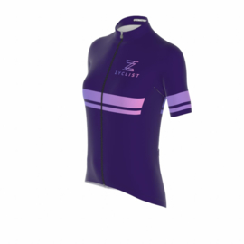 .Zyclist Strade Jersey Streep Purple - Maat XS