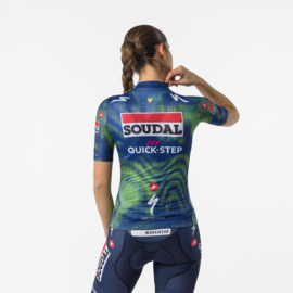 Castelli Soudal Quick-Step Competizione 4 W Jersey Women Blue Electric Lime