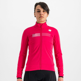 Sportful Tempo Damesjack Fluo Framboos - Maat S
