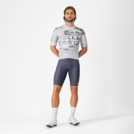 Castelli Stratus Logo Jersey White Smoky Gray