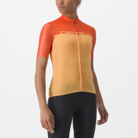 Castelli Velocissima Jersey Soft Orange Scarlet Ibis