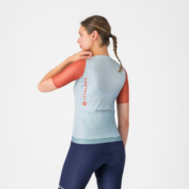 Castelli Corretto W Jersey Winter Sky Hot Sauce