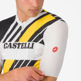 Castelli Heritage Jersey Black White Yellow