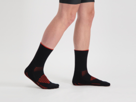 BBB FitFeet Thermo Socks Black Red - Maat 44/47