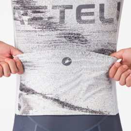 Castelli Stratus Logo Jersey White Smoky Gray