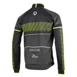 Rogelli Ritmo Winterjack Zwart/Fluor - Maat S