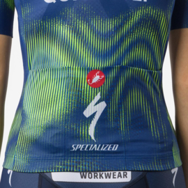 Castelli Soudal Quick-Step Competizione 4 W Jersey Women Blue Electric Lime