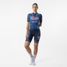 Castelli Soudal Quick-Step Competizione 4 W Jersey Women Blue Electric Lime