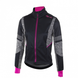 Rogelli Bliss Winterjack Zwart/Grijs/Roze - Maat XS