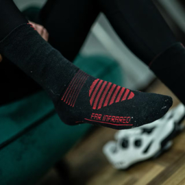 BBB FitFeet Thermo Socks Black Red - Maat 44/47