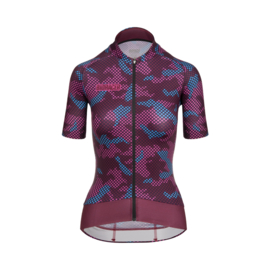 Bioracer Epic Jersey Women Camo21 Bordeaux- Maat XS