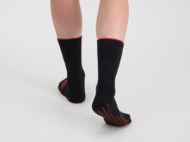 BBB FitFeet Thermo Socks Black Red - Maat 44/47
