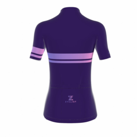 .Zyclist Strade Jersey Streep Purple - Maat XS