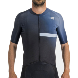 Sportful Bomber Fietsshirt Zwart Galaxy Blauw - Maat XXXL
