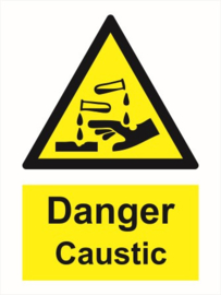 Warning danger caustic