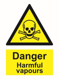 Warning danger harmful vapours