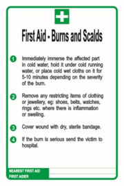First aid burns and scalds