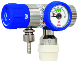 Reduceer met flowmeter 0-25 L/m + din uitgang GCE MEDISELECT® II