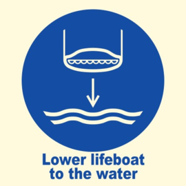 Lower lifeboat to the water