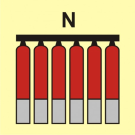 Imo sign fixed nitrogen fire extinguishing