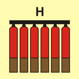 Imo sign fixed halon fire extinguishing
