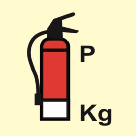 Fire extinguisher for powder