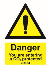 Warning danger you are entering a CO2 protected area