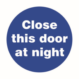 Close this door at night