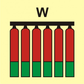 Imo sign fixed water fire extinguishing