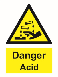 Warning danger acid