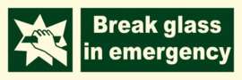 Breaking glass in emergency