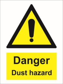 Warning danger dust hazard