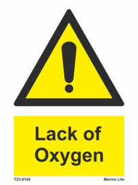 Warning lack of oxygen
