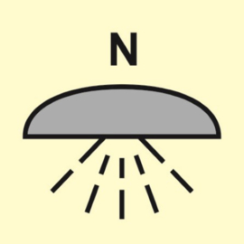 Space or group of spaces protected by fire extinguishing system for nitrogen