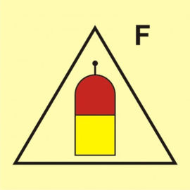 Imo sign remote release station for foam