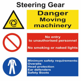 Space identification signage - Steering Gear