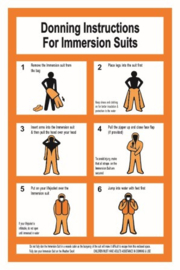 Immersion suit Donning instructions (20x30)