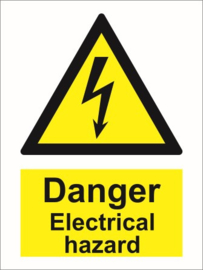Warning danger electrical hazard