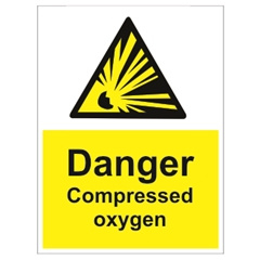 Imo sign caution compressed oxygen
