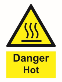 Warning danger hot