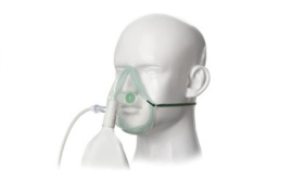 Adult, high concentration oxygen mask, safety vent and tube, 2.1m