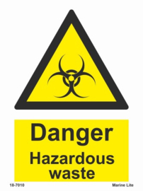 Warning danger hazardous waste